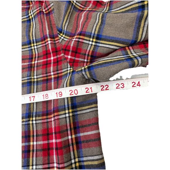St Johns Bay Shirt Mens Sz M Brushed Flannel Red Plaid Soft Flannel Campcore Dad - Picture 3 of 7